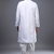 White silk kurta patiala for men's
