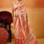 Peach Pashmina Cotton Silk Saree With Diaphanous Saree With Blouse For Women
