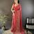 red georgette sequence attractive foil print fancy georgette saree