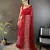 royal red georgette sequence attractive foil print fancy georgette saree