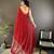 royal red georgette sequence attractive foil print fancy georgette saree