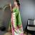 parrot green banarasi silk blend nature motifs zari weaving patola saree
