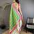 parrot green banarasi silk blend nature motifs zari weaving patola saree