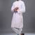 Pink silk kurta patiala for men's