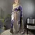 royal blue soft lichi silk blend floral and zari weaving butti banarasi saree