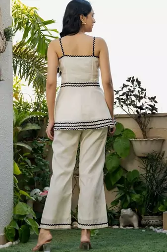 Off white lace co ord set