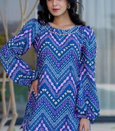 Navy blue printed co ord set