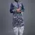 Blue silk kurta patiala for men's