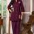 Maroon silk emboridered co ord set