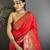 coral red soft lichi silk blend multicolour minakari zari weaving patola saree
