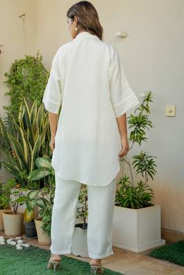 Off white and black emboridered co ord set 4