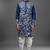 Blue silk kurta patiala for men's