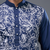 Blue silk kurta patiala for men's