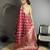 maroon soft banarasi silk blend jacquard zari weaving banarasi silk blend saree