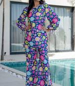 Multi colore floral printed co ord set