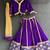 Purple embroidered velvet lehenga set