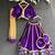 Purple embroidered velvet lehenga set