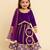 Purple embroidered velvet lehenga set