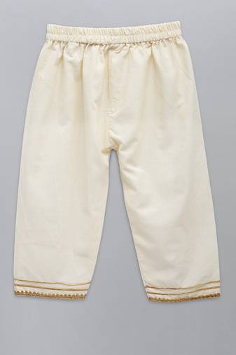 Blue printed cotton kurta pyjama