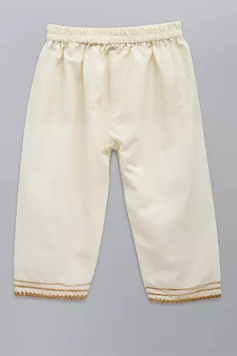 Blue printed cotton kurta pyjama