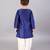 Blue embroidered cotton silk kurta pyjama