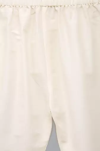 Green embroidered cotton silk Boy's Kurta Pyjama