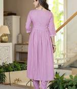 Pink viscose rayon kurta-sets