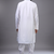 White silk kurta patiala for men's