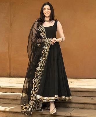 Black viscose rayon kurta-sets 1