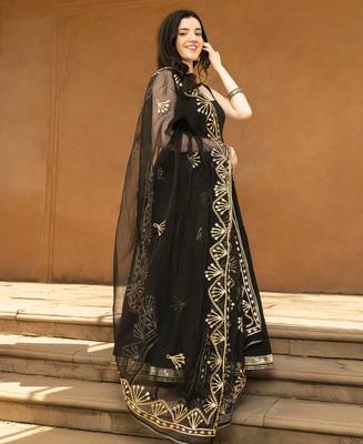Black viscose rayon kurta-sets 2