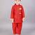 Red embroidered cotton silk kurta pyjama