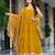 Yellow viscose rayon kurta-sets