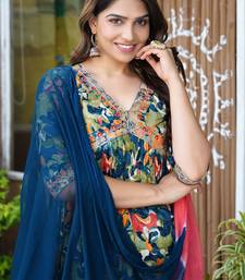 Green viscose rayon kurta-sets