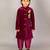 Purple embroidered velvet sherwani set