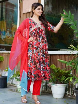 Multicolor viscose rayon kurta-sets 2