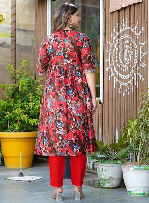 Multicolor viscose rayon kurta-sets 4