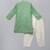 Green printed cotton silk kurta pyjama