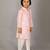 Pink printed cotton silk kurta pyjama