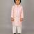 Pink printed cotton silk kurta pyjama