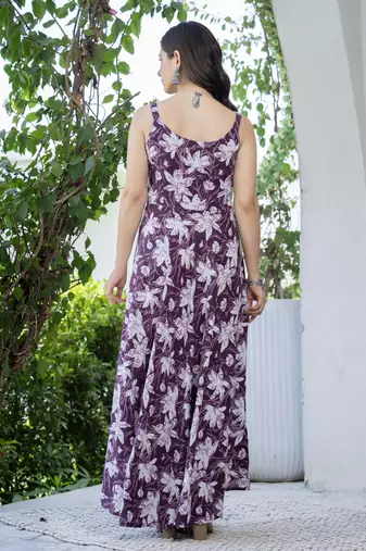 Purple viscose rayon kurta-sets