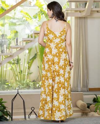 Yellow viscose rayon kurta-sets 3