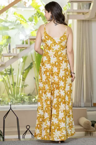 Yellow viscose rayon kurta-sets