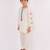 White embroidered cotton kurta pyjama