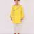 Yellow embroidered cotton kurta pyjama