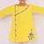 Yellow embroidered cotton kurta pyjama