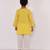 Yellow embroidered cotton kurta pyjama