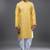 Yellow silk kurta patiala for men's