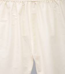 Blue printed cotton silk kurta pyjama