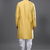 Yellow silk kurta patiala for men's