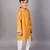 Yellow embroidered cotton silk kurta pyjama